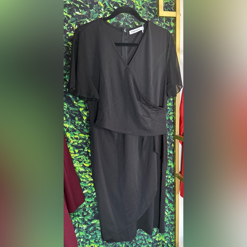 Black midi dress